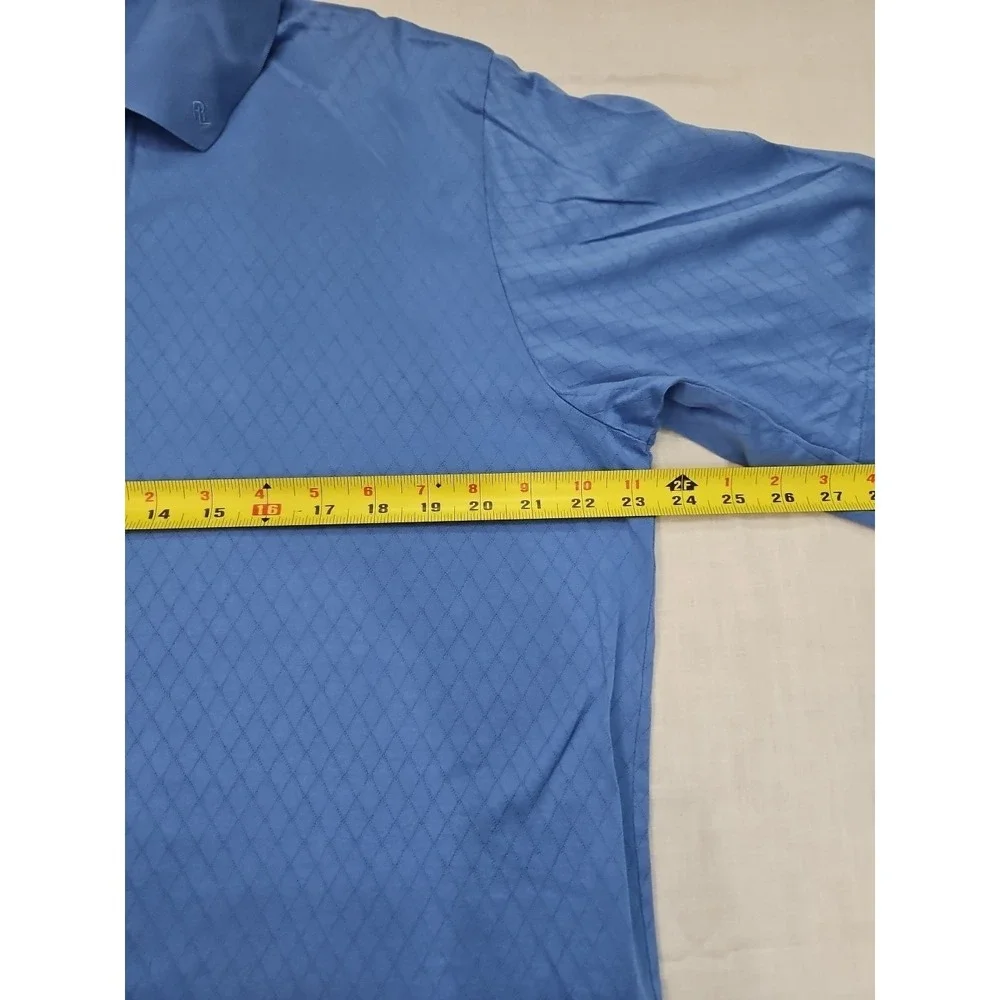 Polo by Ralph Lauren Golf Size Large Short Sleeve Polo Shirt Blue Cotton